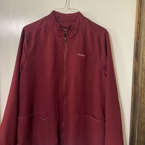Jaanuu Burgundy Scrub Set